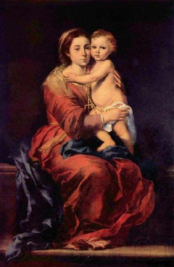 Bartolome Esteban Murillo Madonna with the Rosary Norge oil painting art